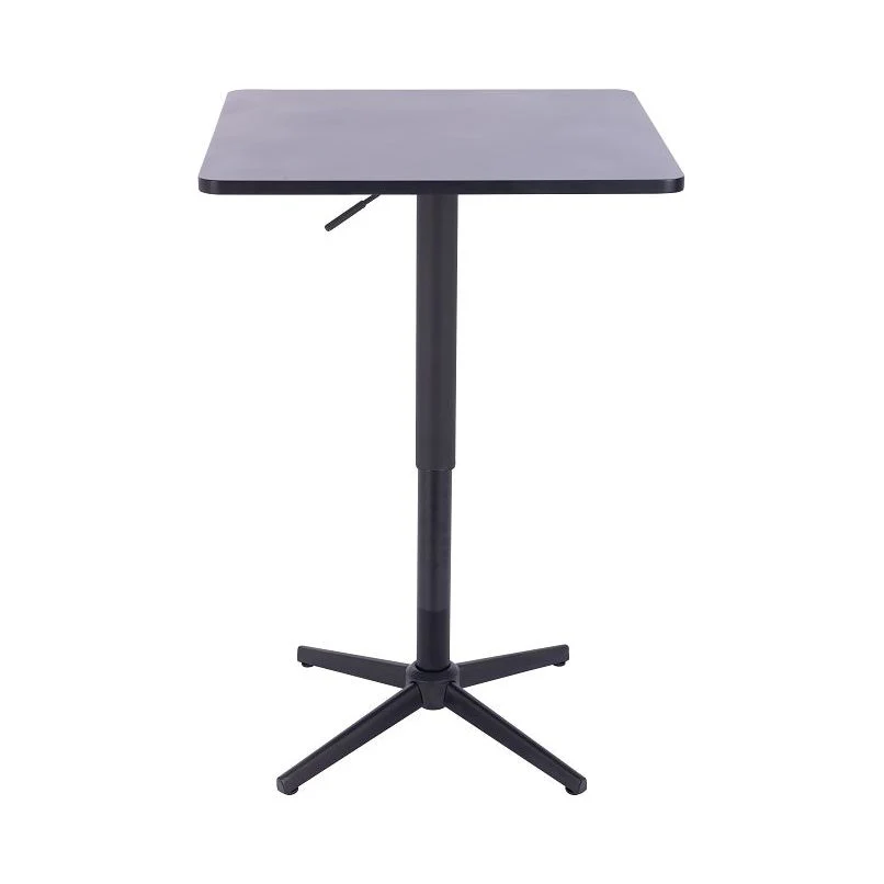 שולחן בר מרובע שחור 60*60 רגל עגולה זהב - Image 2