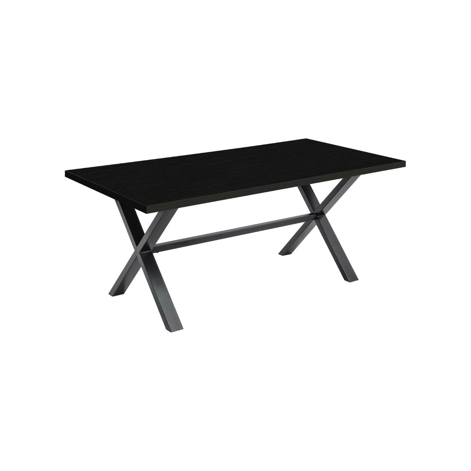 שולחן אוכל 90*160 רגל X שחור - Image 2