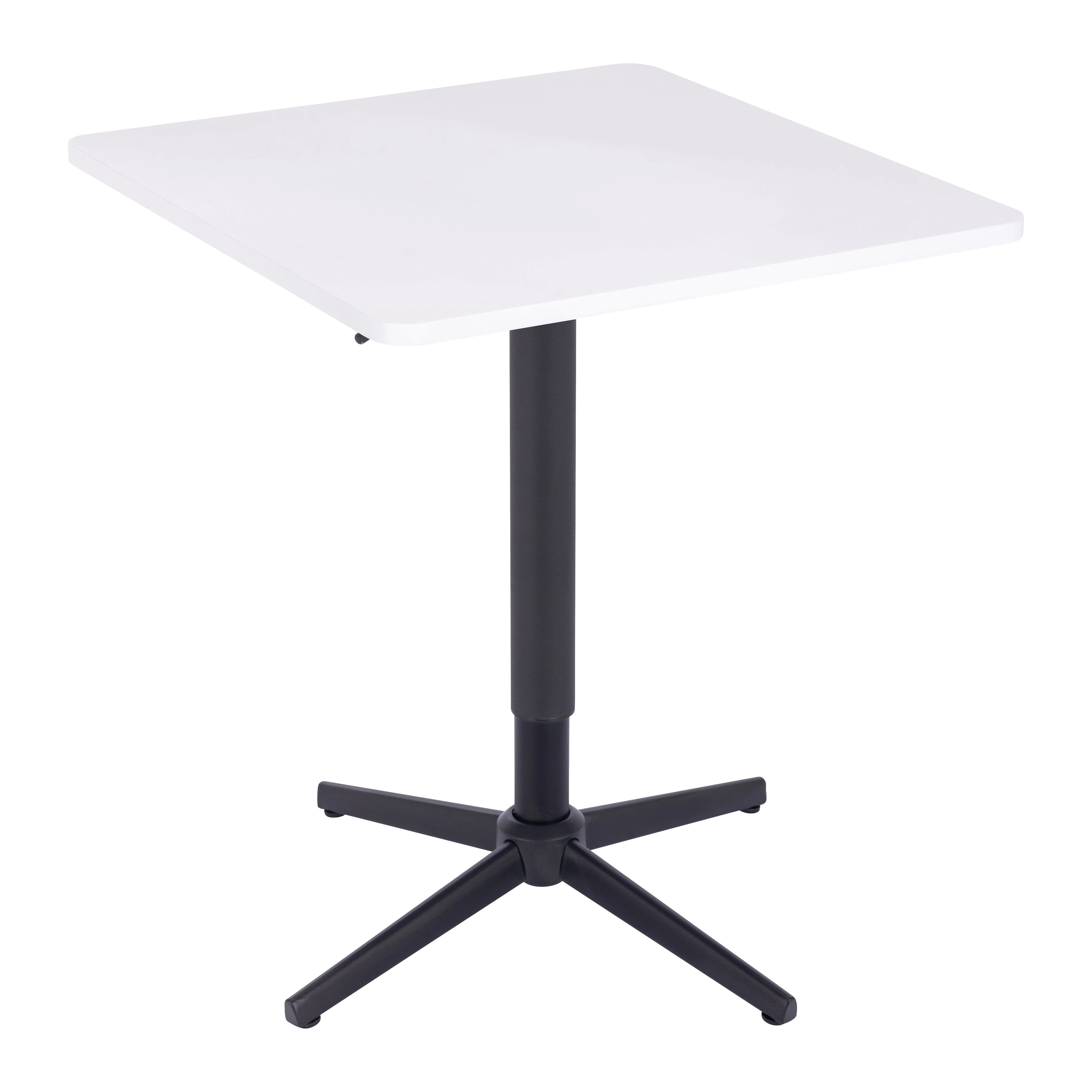שולחן בר מרובע לבן 60*60 רגל עגולה זהב - Image 3