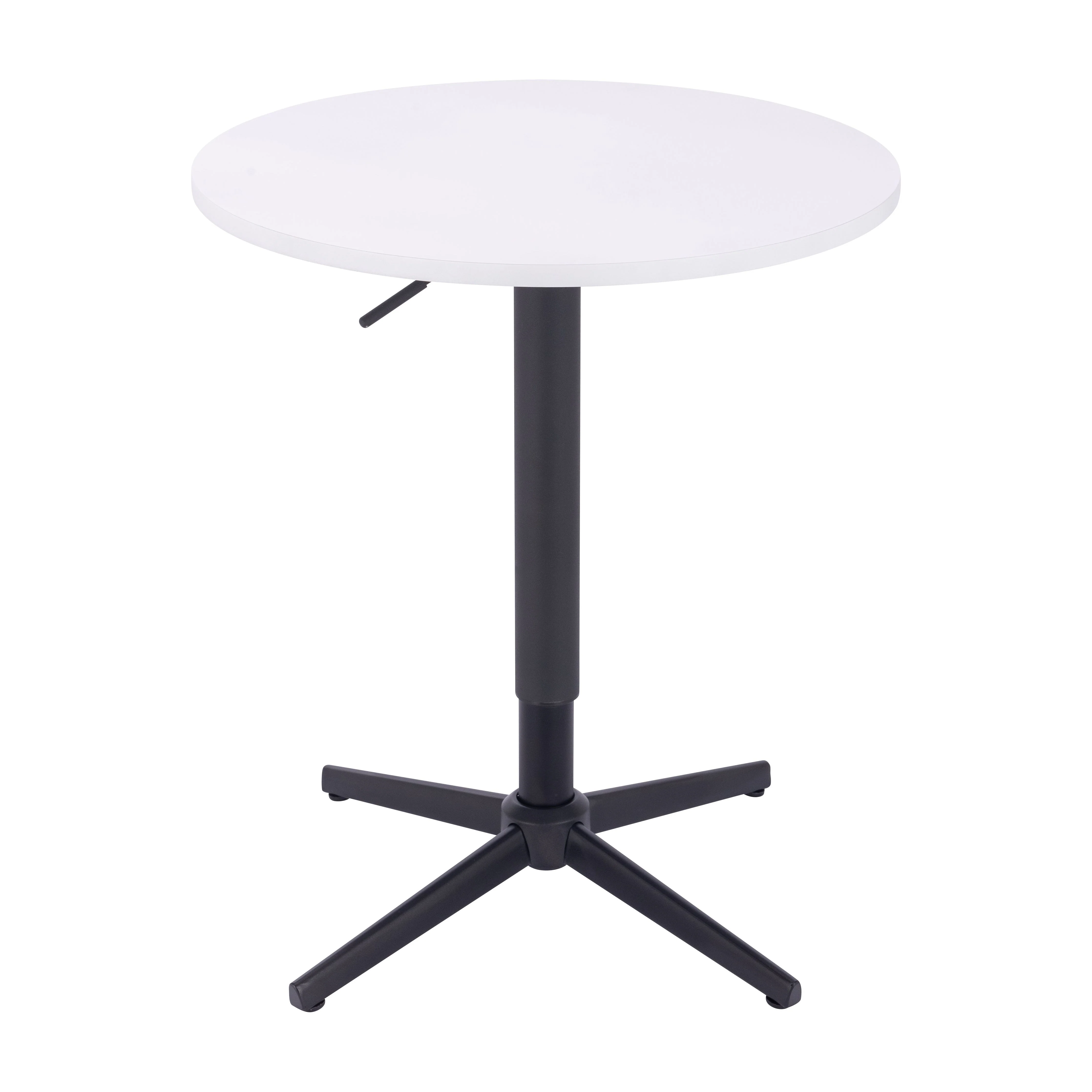 שולחן בר עגול לבן 60 ס"מ  רגל עגולה זהב - Image 3