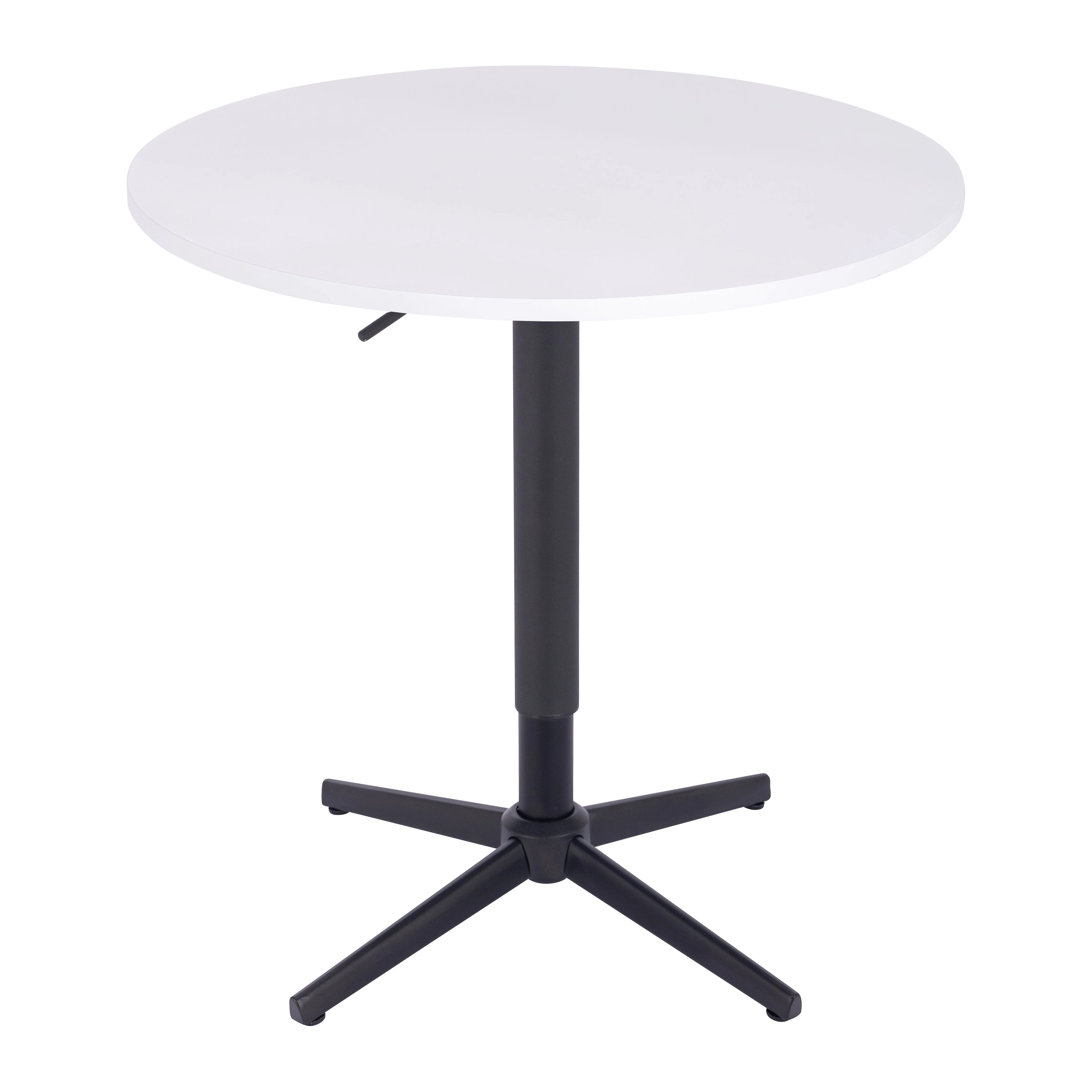 שולחן בר עגול לבן 70 ס"מ  רגל עגולה זהב - Image 3