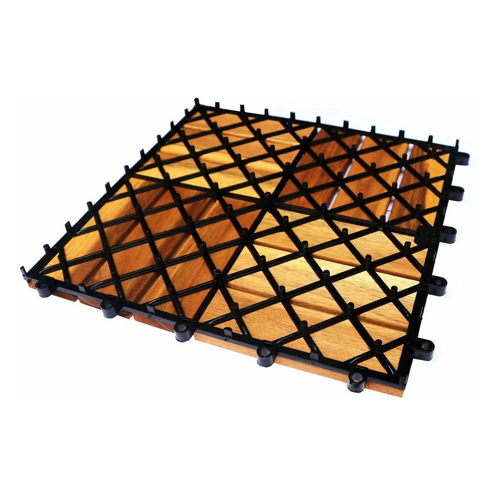 9 אריחי עץ שיטה חום בגודל 30*30 ס"מ - Image 3