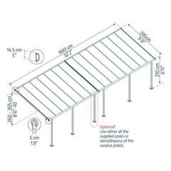 פרגולה אלומיניום Sierra אפורה 3x9.7 מבית פלרם - Canopia - Image 3