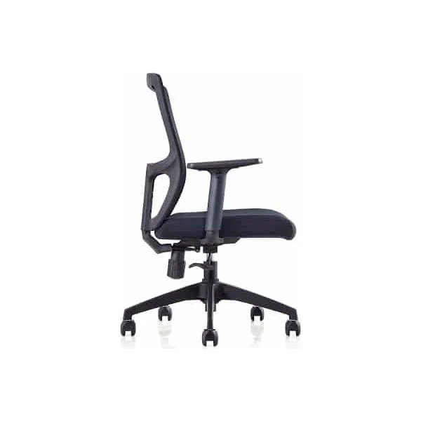 סט שולחן קבוע עם ספריה + כסא משרד שחור דגם 183 - Image 6