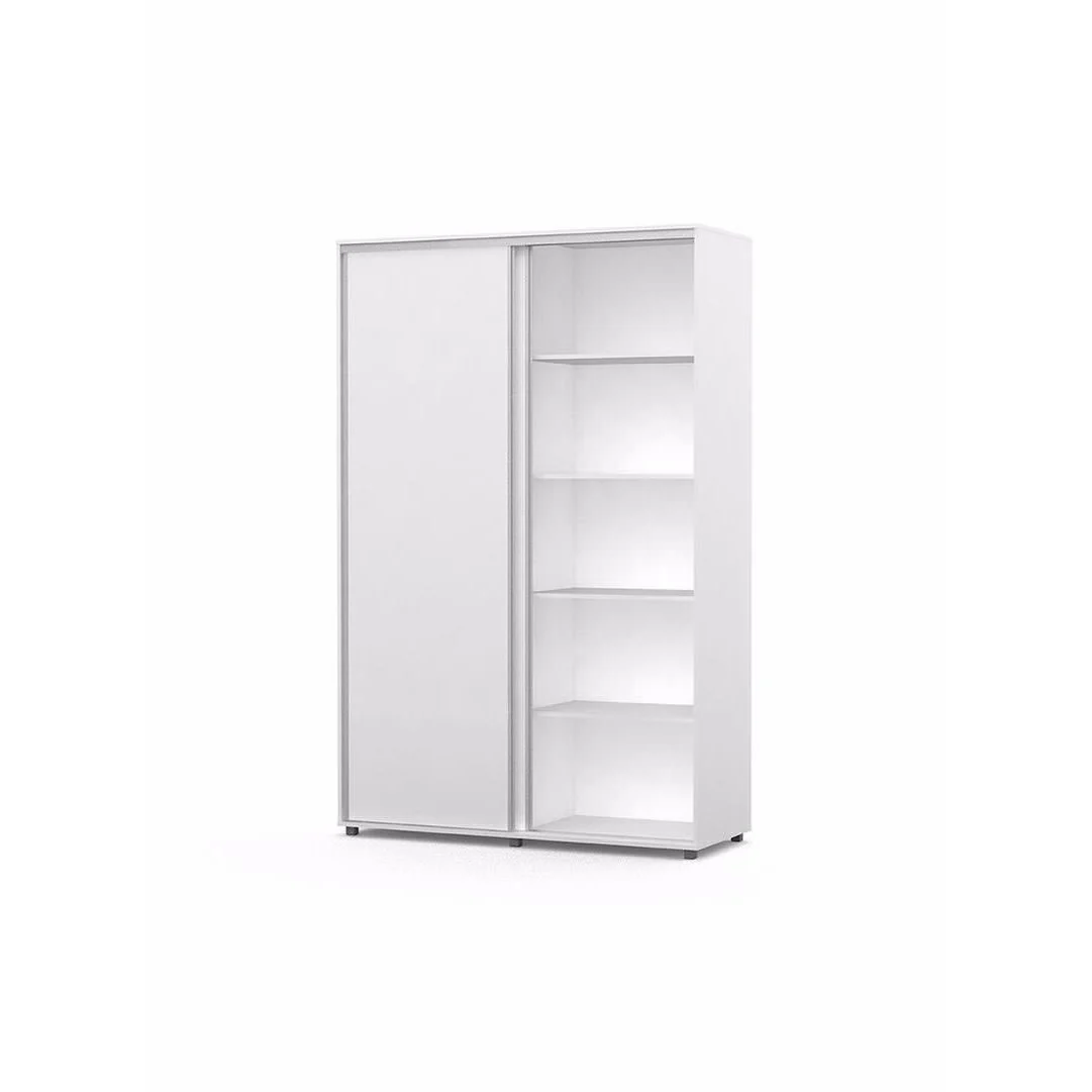 ארון הזזה טריקה שקטה  184* 119 ס"מ לבן
