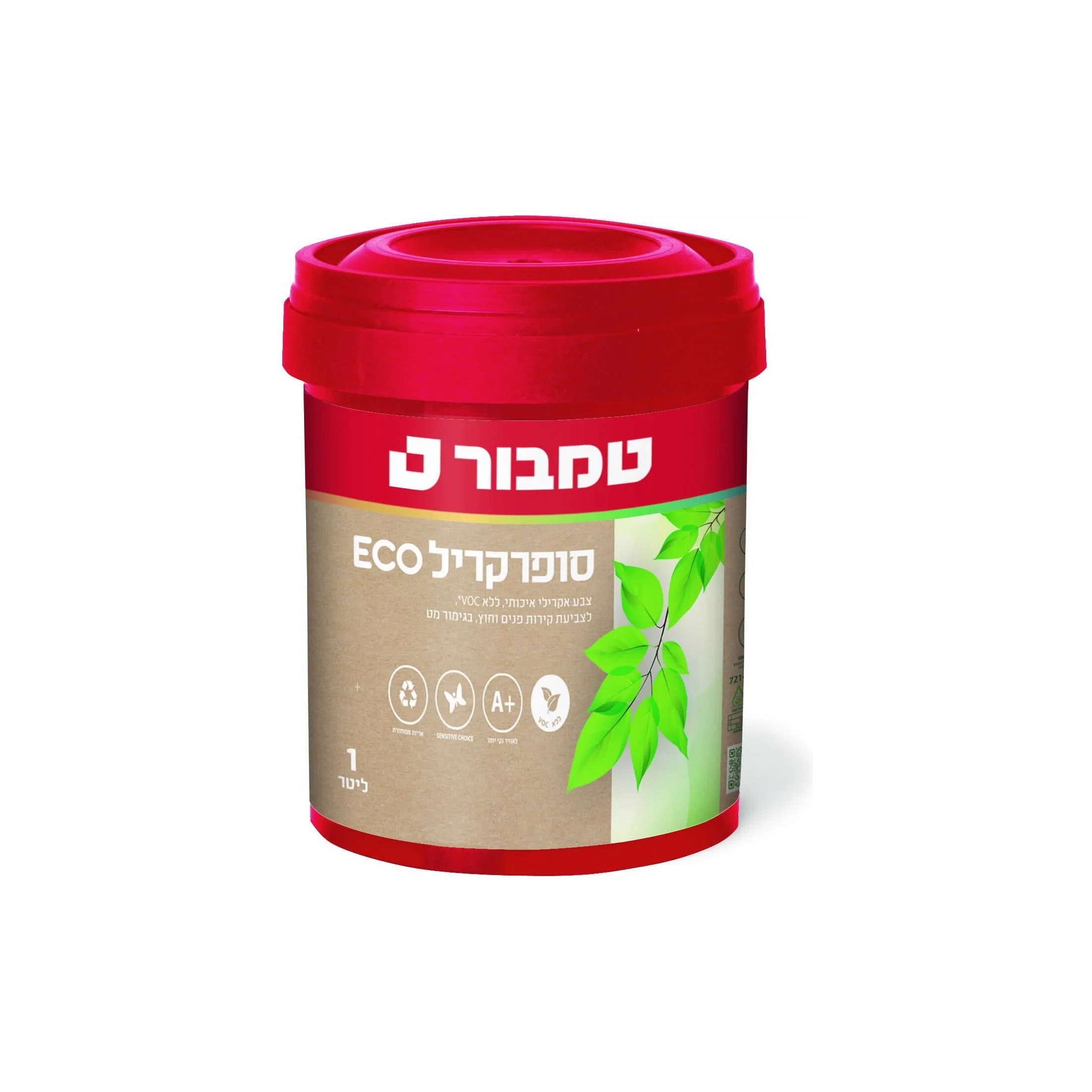 סופרקריל אקו מט לבן/פסטל 1 ליטר