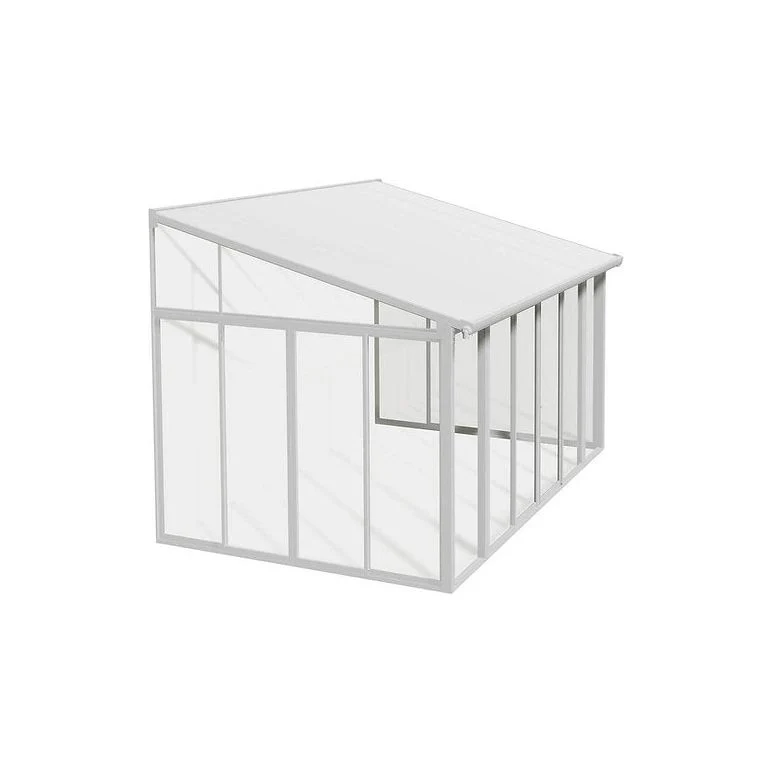 פרגולה אלומיניום סגורה SanRemo לבנה 3X4.4 קירוי לבן מבית Canopia - Image 2