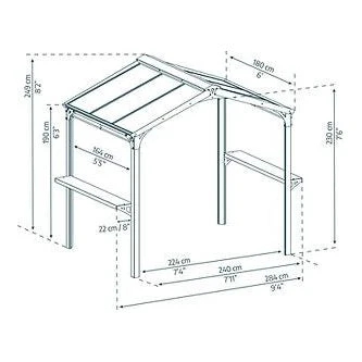 גזיבו ברביקיו Austin שחור 1.8X2.4 מבית פלרם - Canopia - Image 4