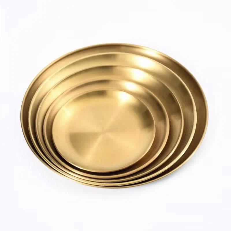 צלחת הגשה קוטר 26 ס מ זהב מט GOLDY