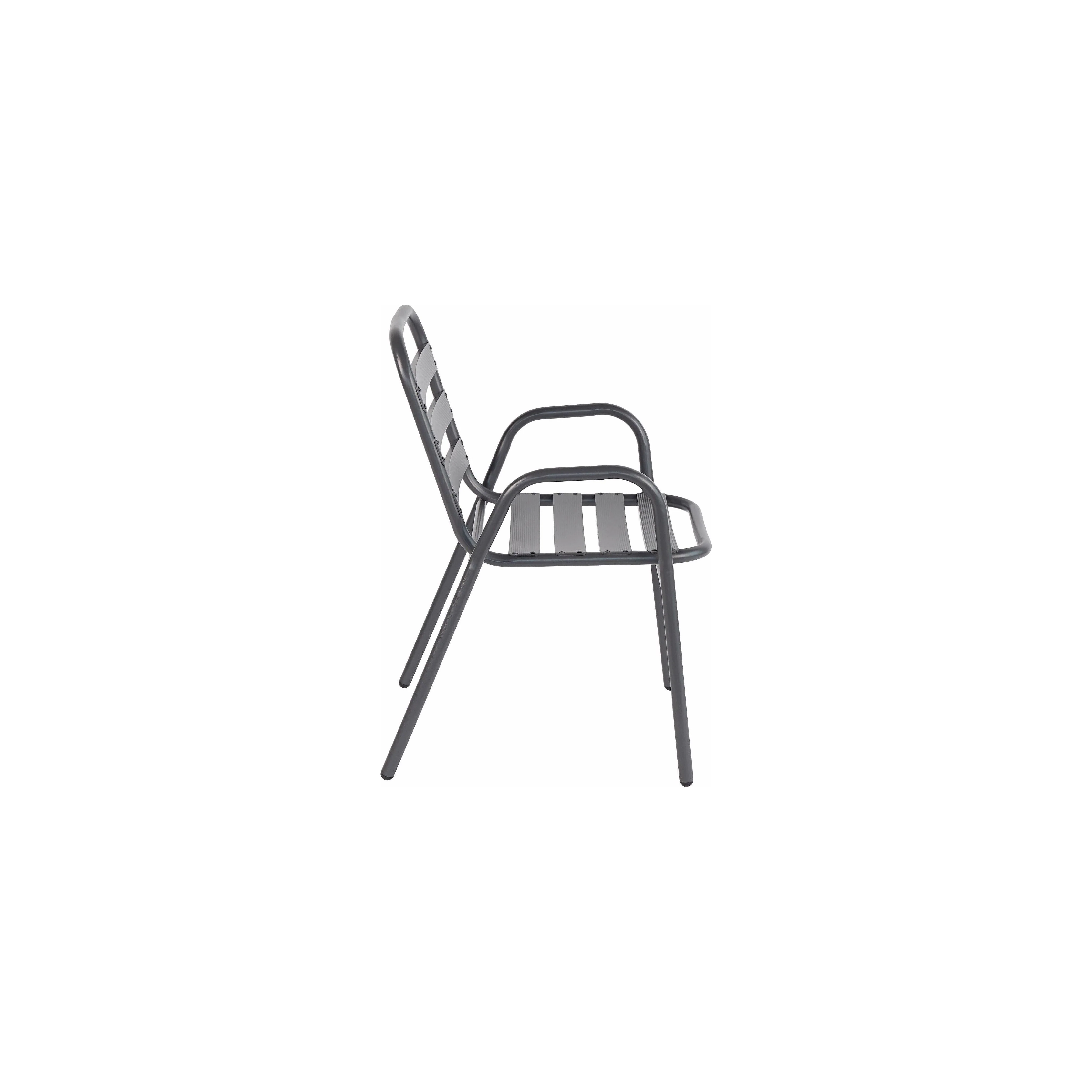 כסא דנוור מתכת אפור כהה - Image 3
