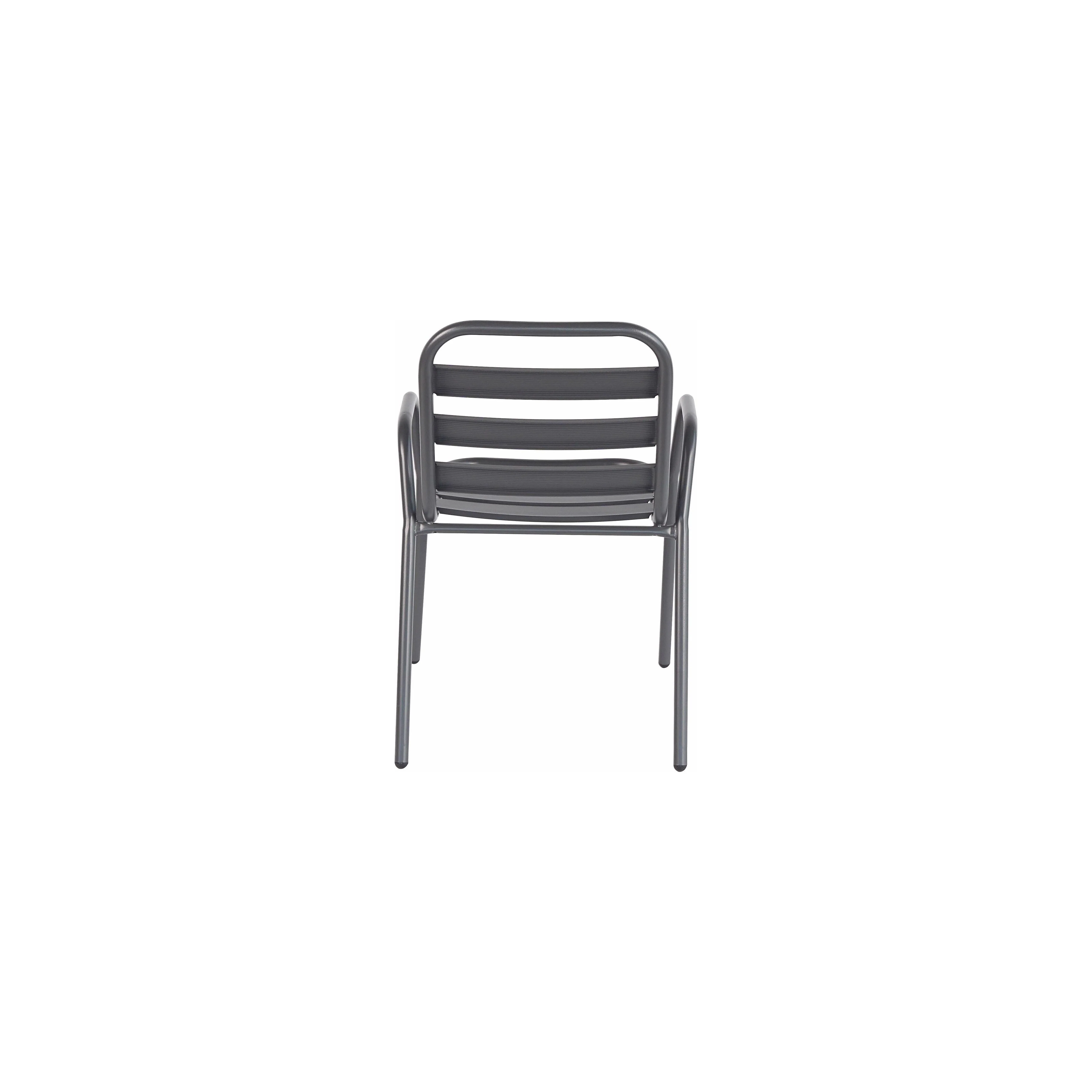 כסא דנוור מתכת אפור כהה - Image 4