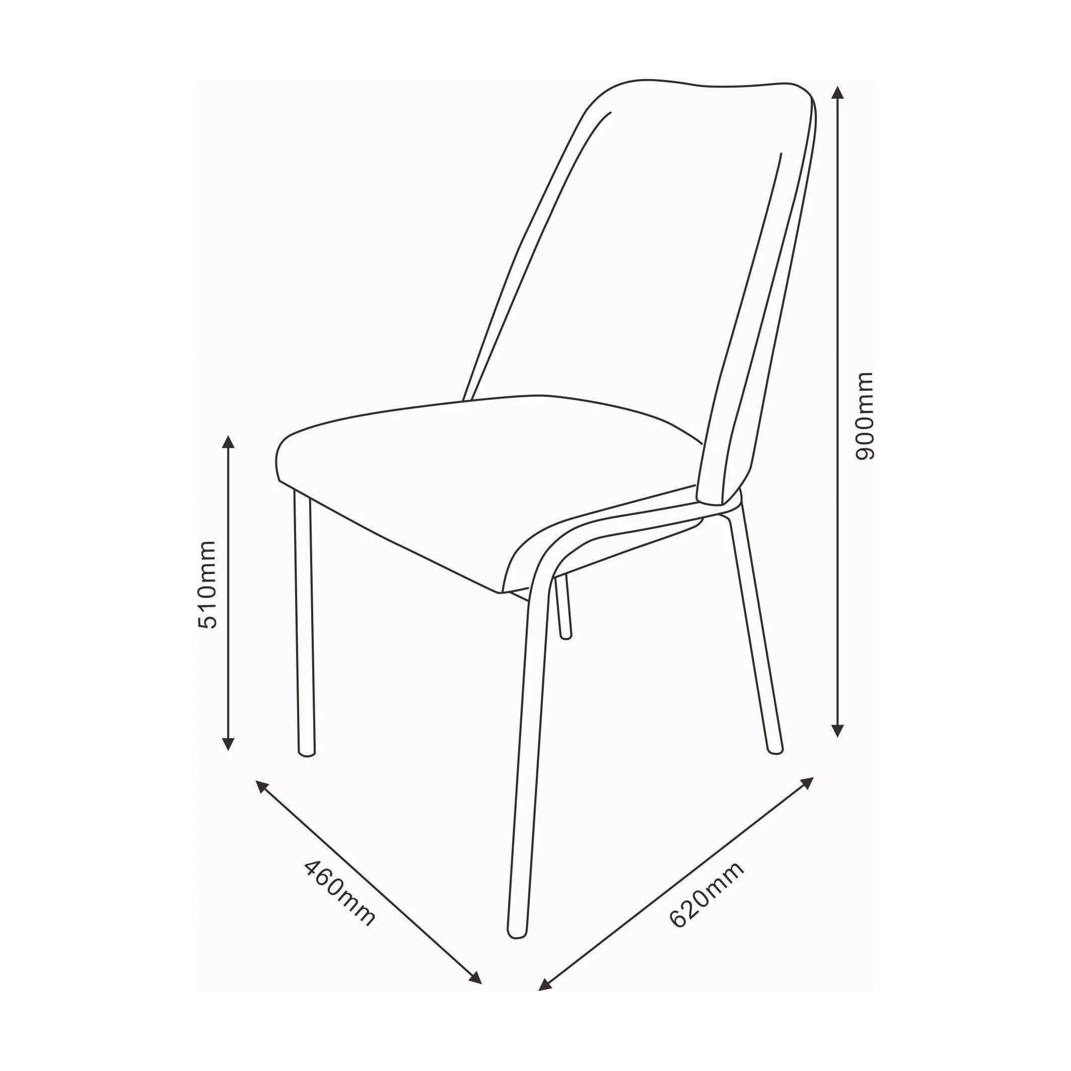 כסא פינת אוכל, דגם ליאו דמוי עור חום - Image 5