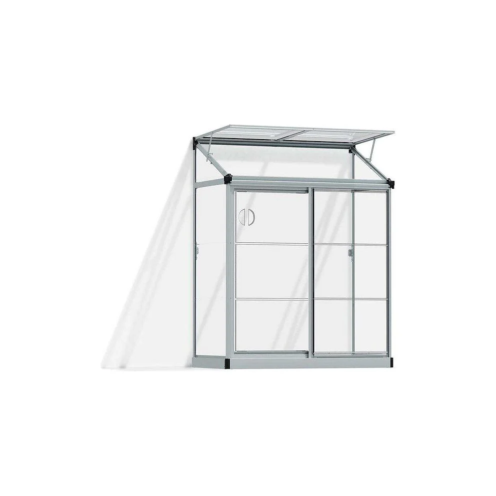 חממה ביתית 0.6X1.3 Lean To כסף-שקוף - Image 2