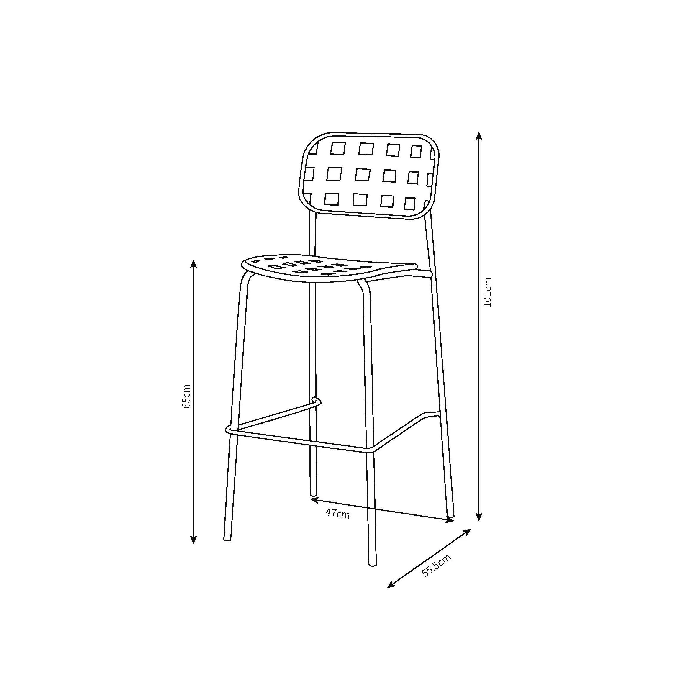 כסא בר יולי שחור - Image 6