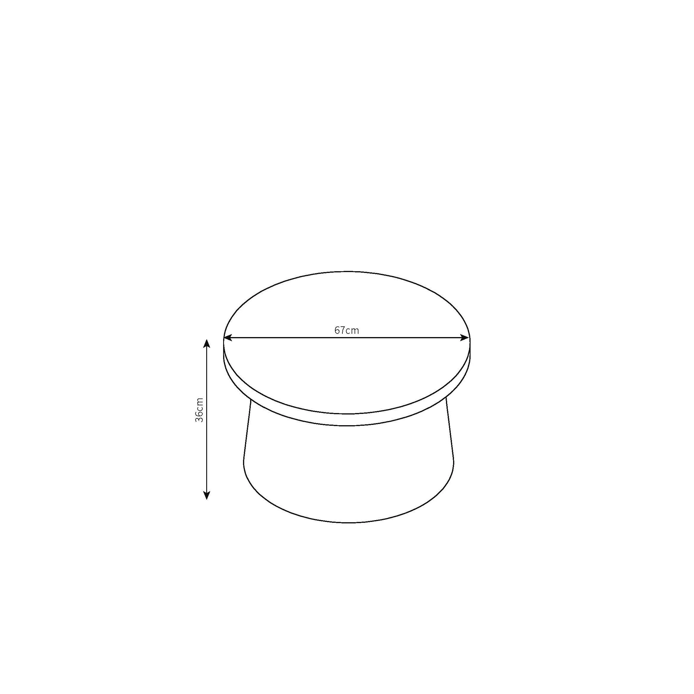 שולחן סלון גאמה ורוד קוטר 67 ס"מ - Image 3