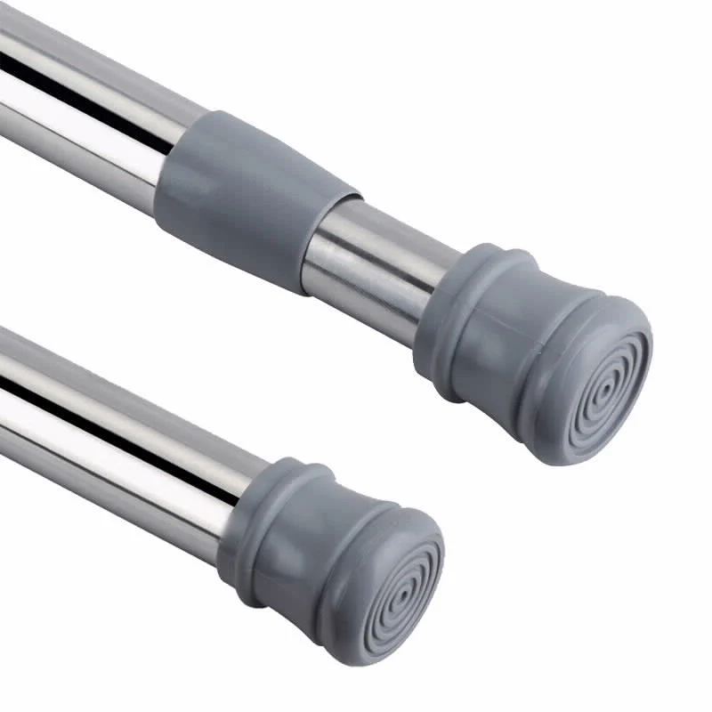 מוט וילון 70-120 סמ אלומניום כסוף עם קפיץ פנימי - Image 3