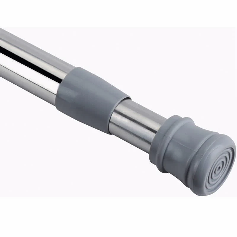 מוט וילון 110-200 סמ אלומניום כסוף  עם קפיץ פנימי - Image 2