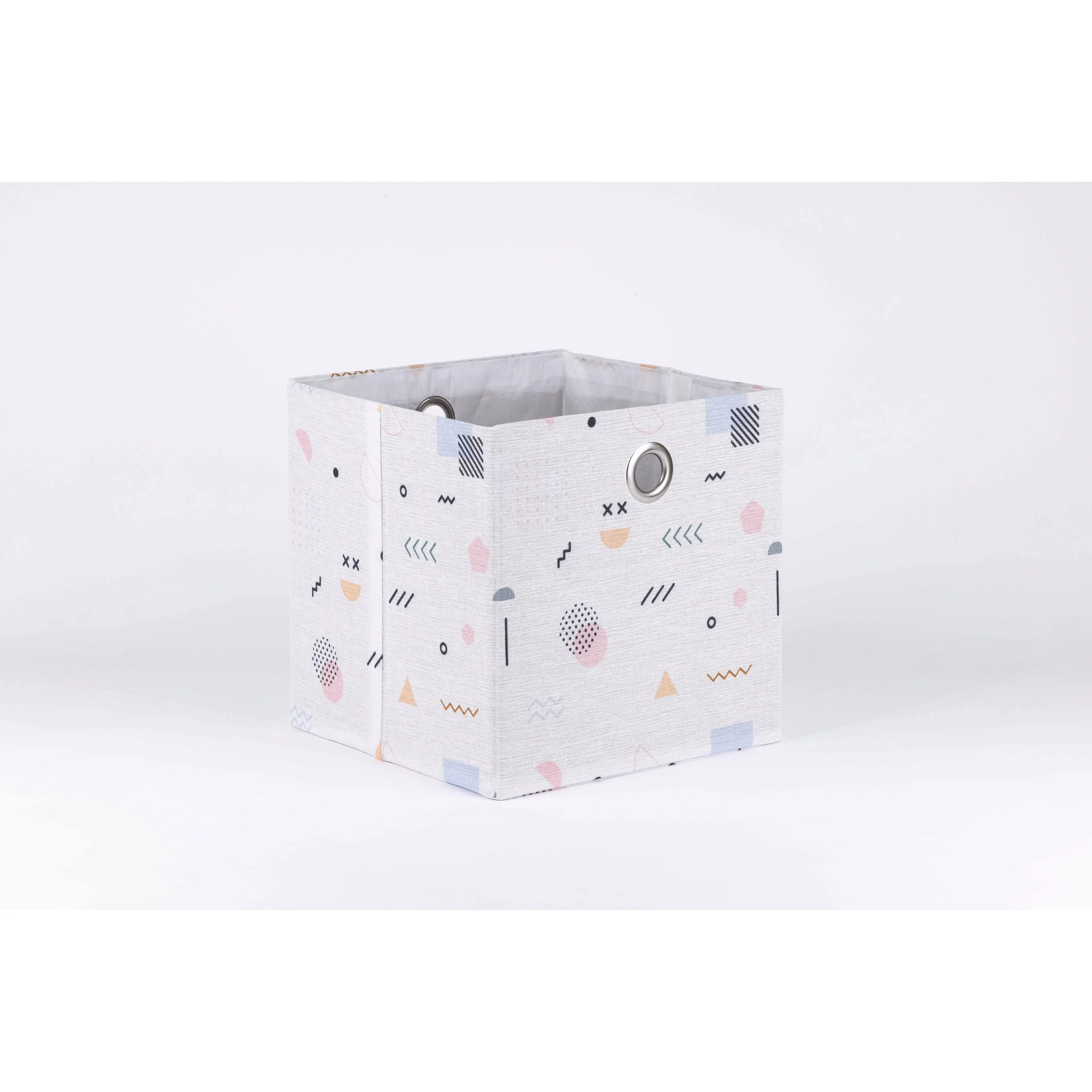 קופסת אחסון בד 30*30 צורות צבעוניות - Image 2