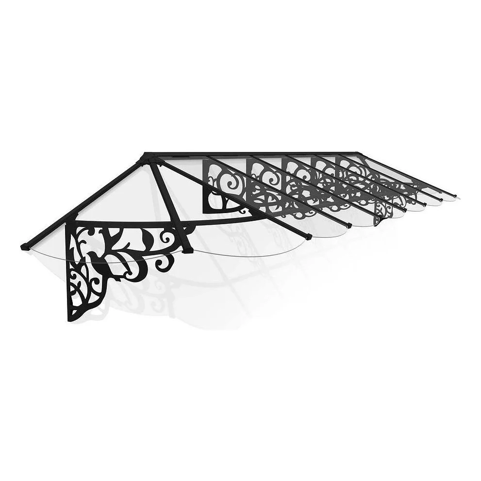 גגון Lily שחור-שקוף 0.9X4.7 בעיצוב רטרו מבית פלרם - Canopia - Image 2