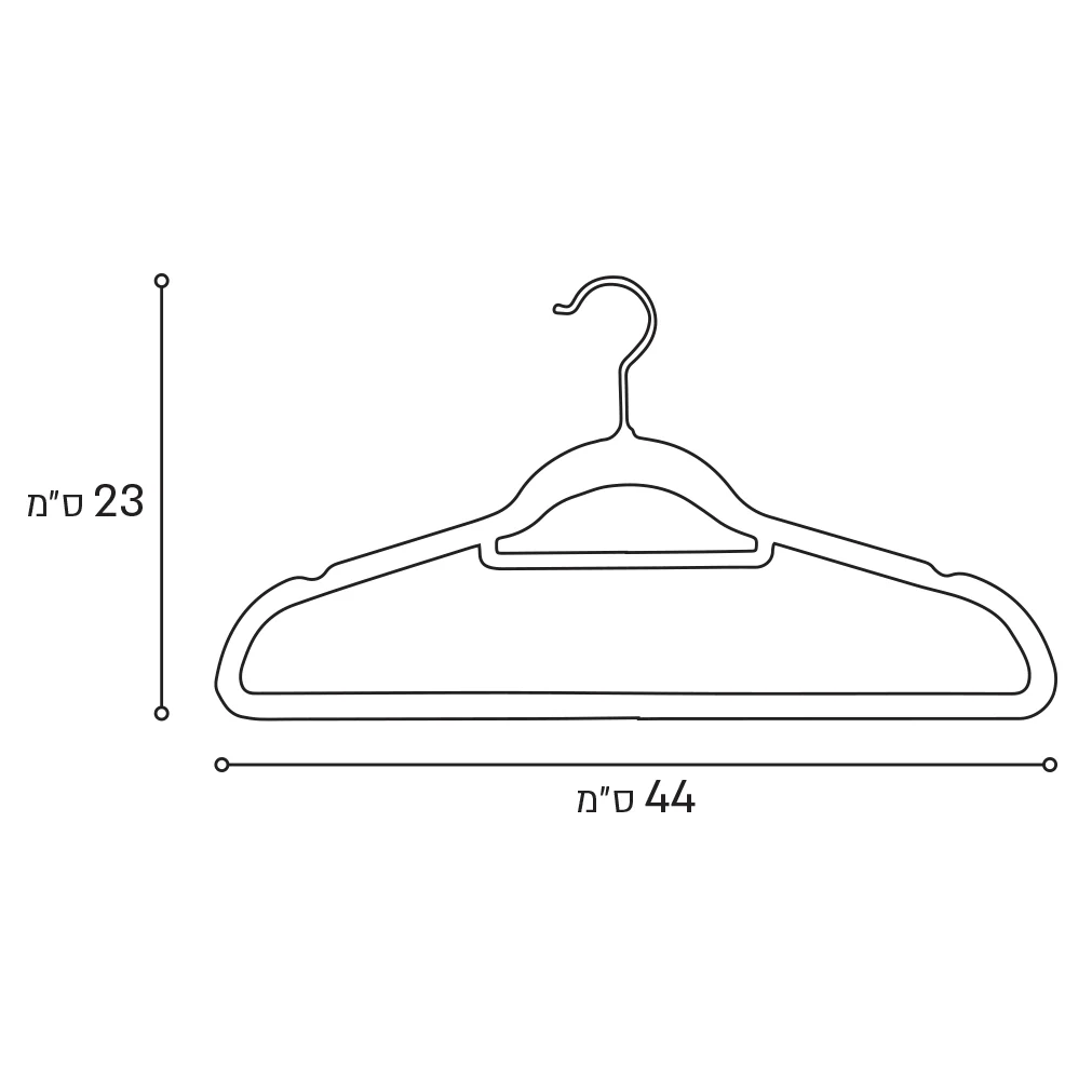 סט 5 קולבי קטיפה שחור - Image 2