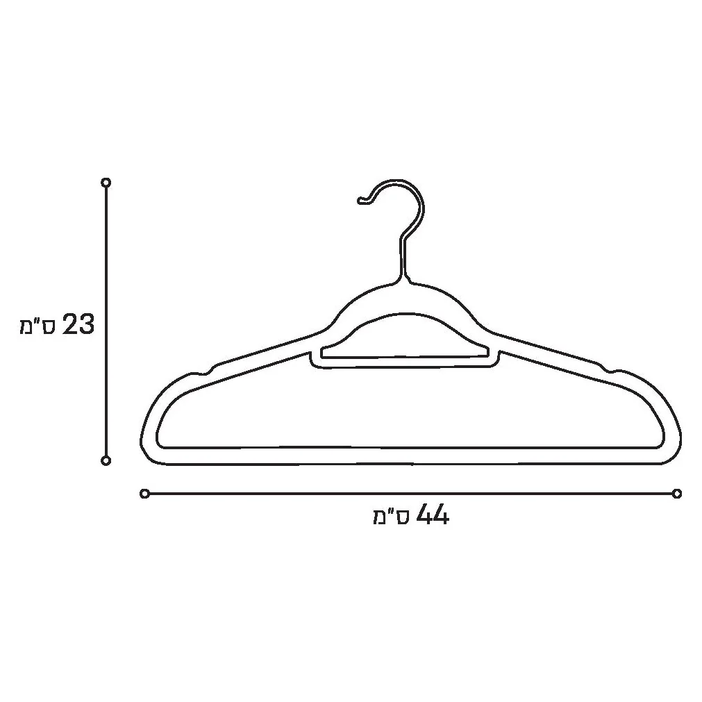 סט 5 קולבי קטיפה שחור - Image 4