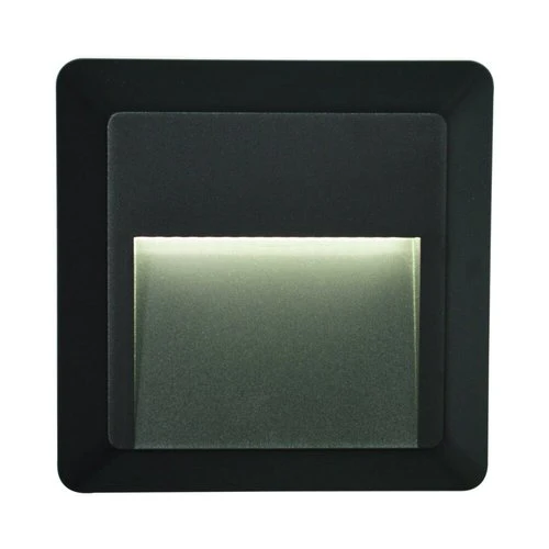 צמוד קיר שחור LOTUS-S 2W IP65 3CCT
