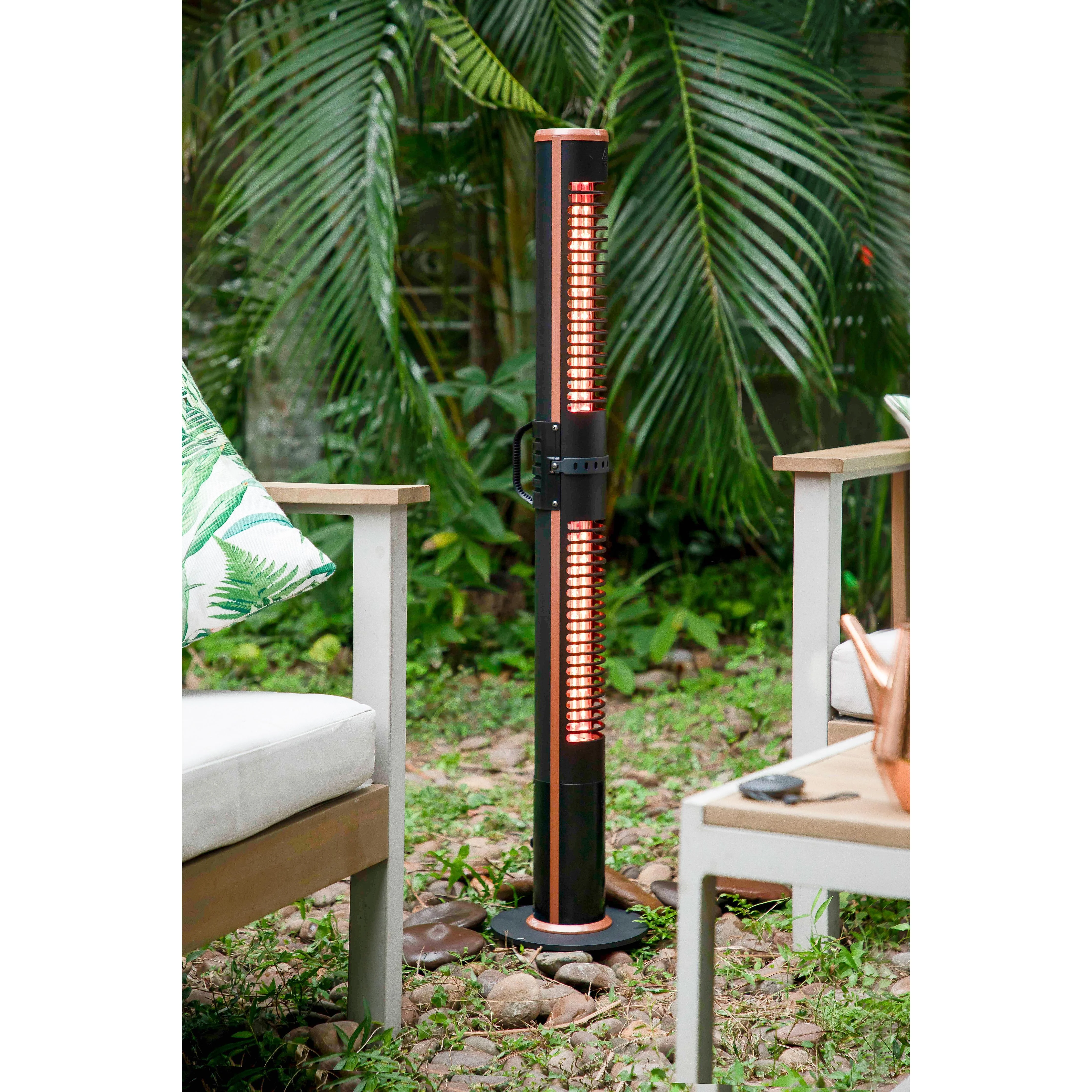 תנור חימום עומד אינפרה כפול רוזגולד + שלט 2000W דגם 2566-RM-S של WESTIN - Image 3