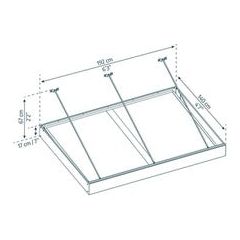 גגון Sophia XL אפור-לבן אופל 1.4X1.9 מטר מבית פלרם - Image 6