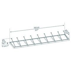 גגון Sophia XL אפור-לבן אופל 1.4X7.5 מטר מבית פלרם - Image 3