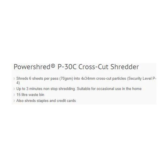 מגרסה דגם P-30C של Fellowes - Image 2