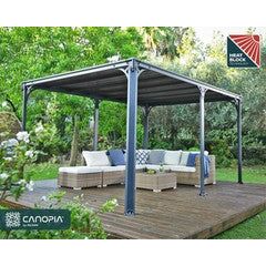 גזיבו Milano גג שטוח אפור כהה 3X4.3 מבית פלרם - Canopia