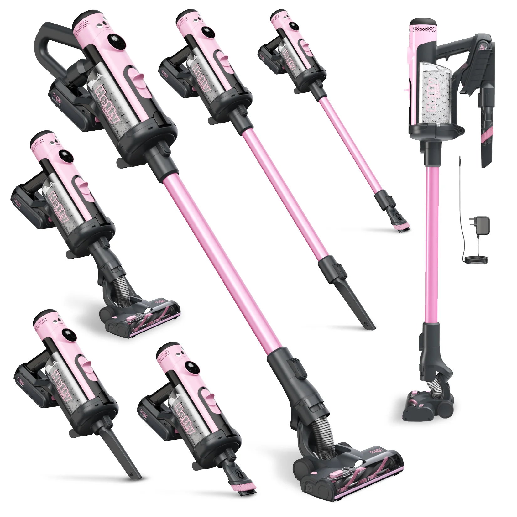 שואב אבק אלחוטי נטען HETTY QUICK PINK אנגליה - Image 4