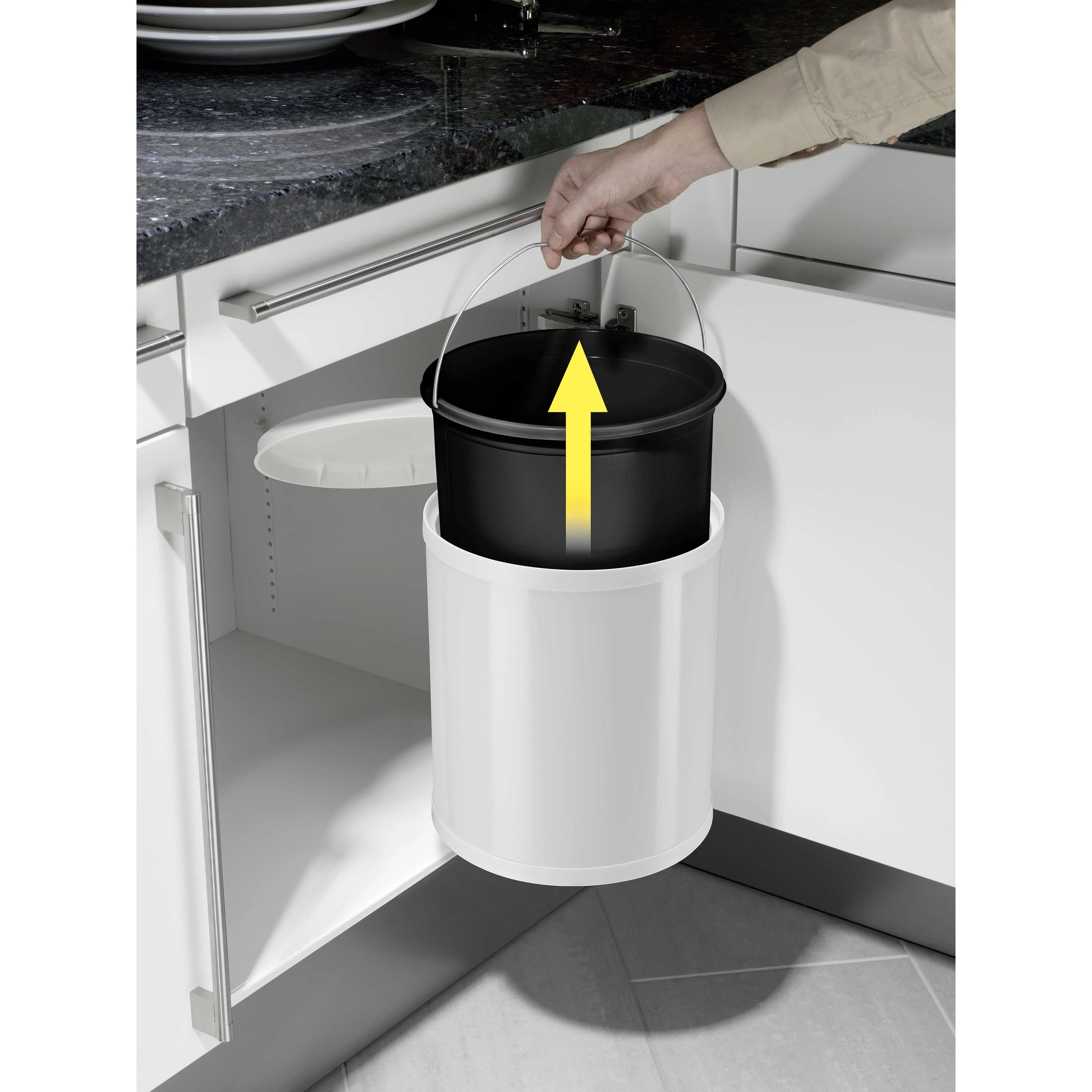 פח אשפה ארון לבן Compact-Box M - Image 4