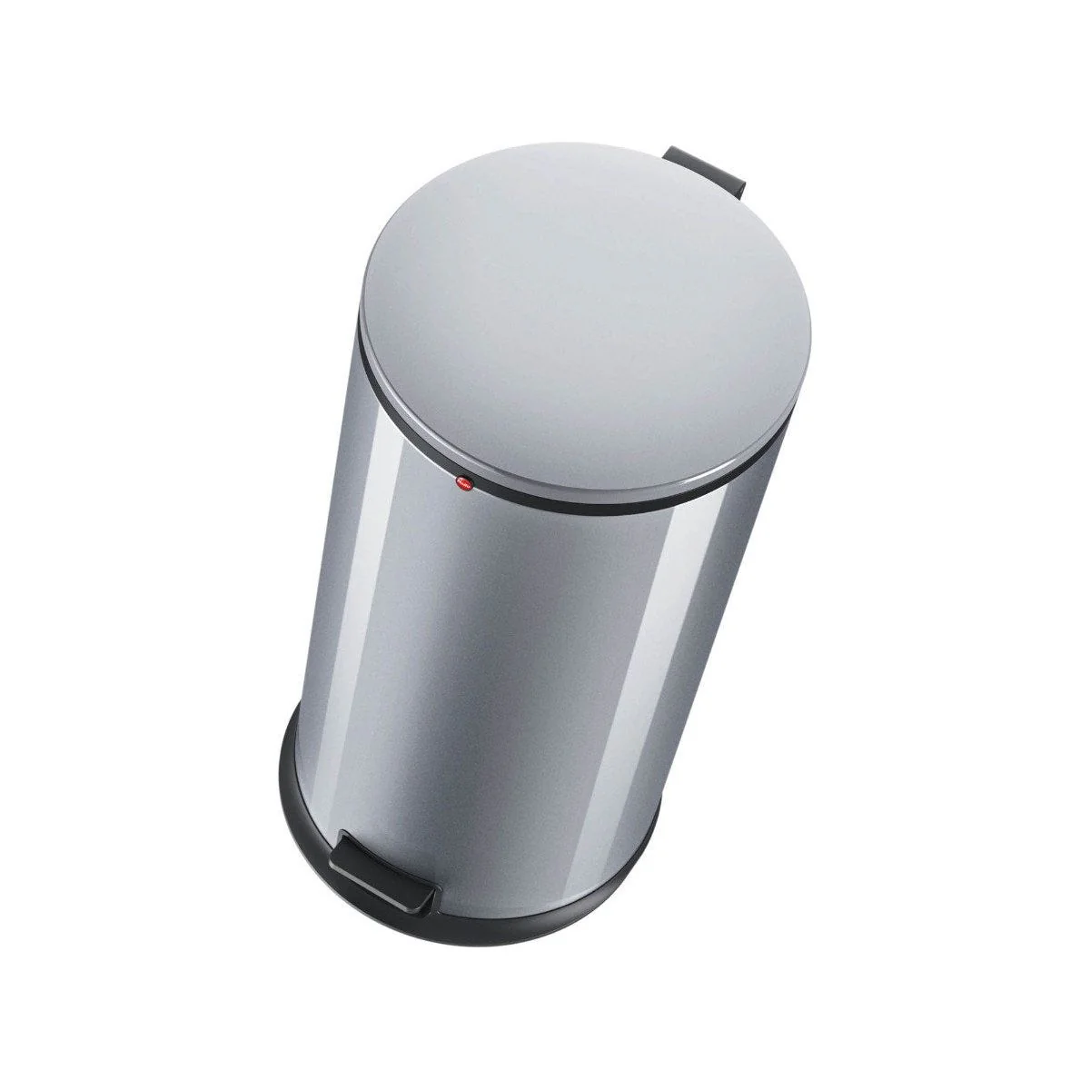 פח אשפה דוושה עגול 25 ליטר Hailo גרמניה סדרת Pure L כסוף - Image 4