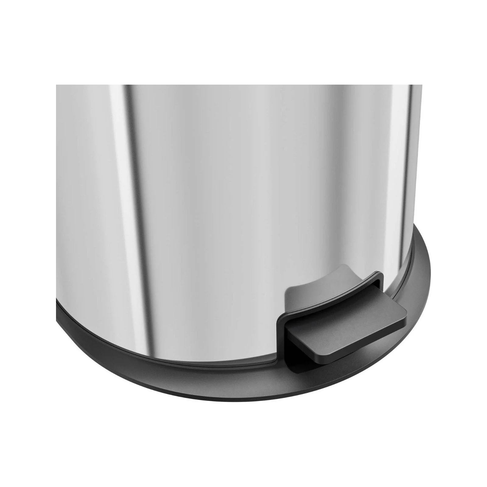 פח אשפה דוושה עגול 44 ליטר Hailo גרמניה סדרת Pure XL נירוסטה - Image 6
