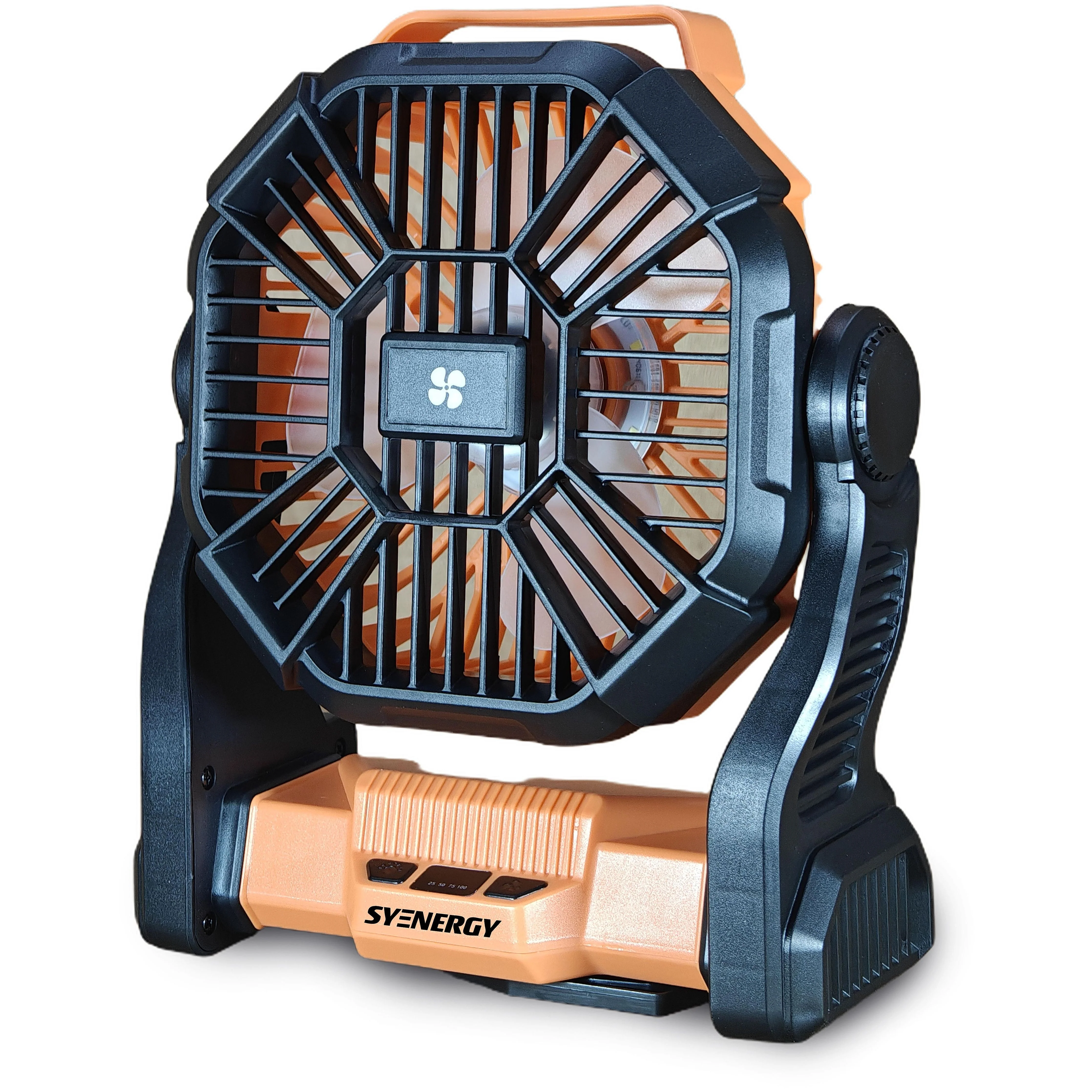 מאוורר קמפינג נייד נטען כתום דגם HC-23 של SYENERGY - Image 3
