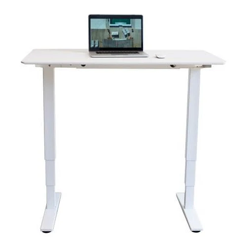 שולחן עבודה פנאומטי רוחב 120 ס"מ דגם Sit Stand Table מבית Keisar לבן - Image 3