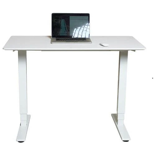 שולחן עבודה פנאומטי רוחב 120 ס"מ דגם Sit Stand Table מבית Keisar לבן - Image 4