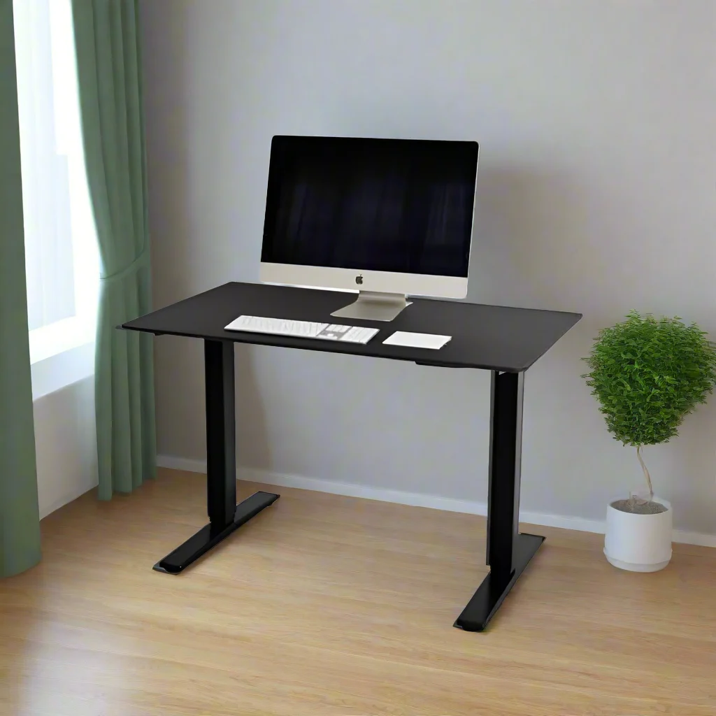 שולחן עבודה פנאומטי רוחב 120 ס"מ דגם Sit Stand Table מבית Keisar שחור