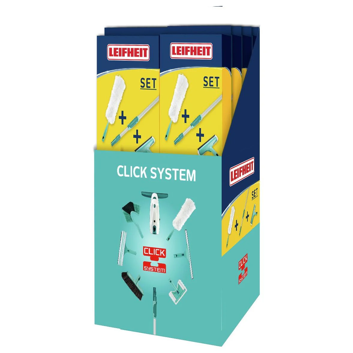 ערכת ניקוי חלונות ואבק מסדרת Click System מבית LEIFHEIT גרמניה - Image 2