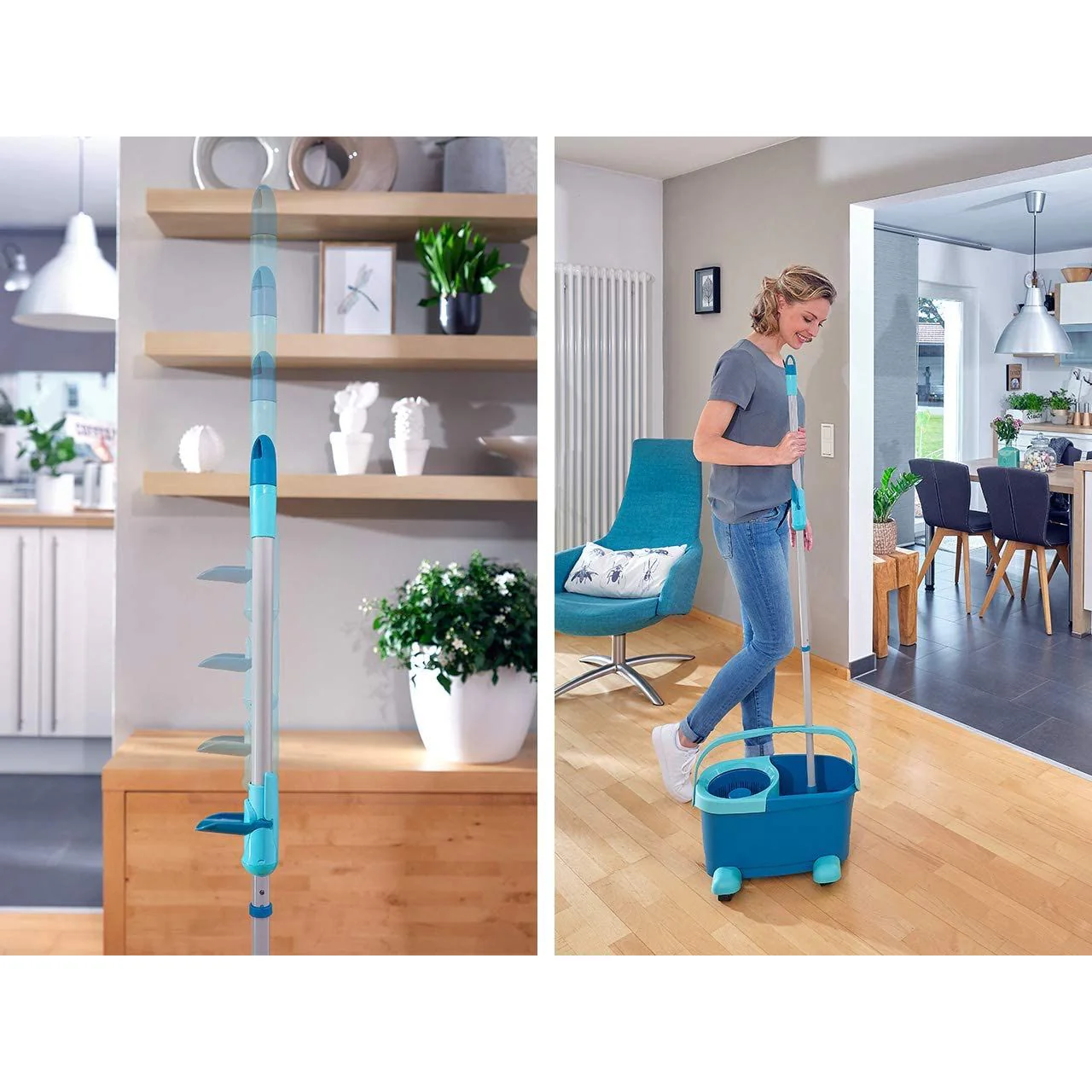 ערכת שטיפה ללא מגע יד אדם CLEAN TWIST Disc Mop Ergo mobile המקורית מבית LEIFHEIT - Image 2
