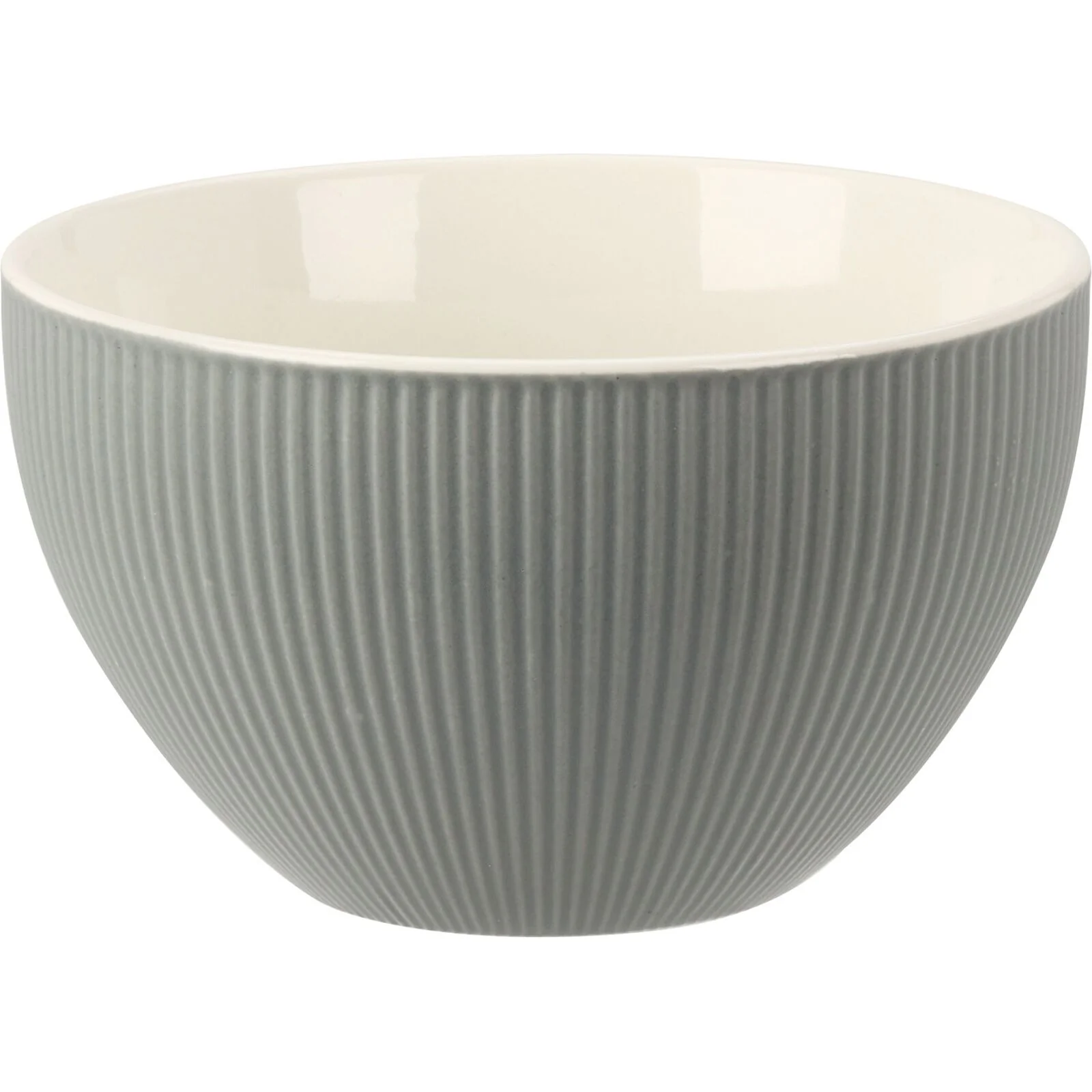 קערית מרק פורצלן 12.5 סמ פסים  Grey - Image 2