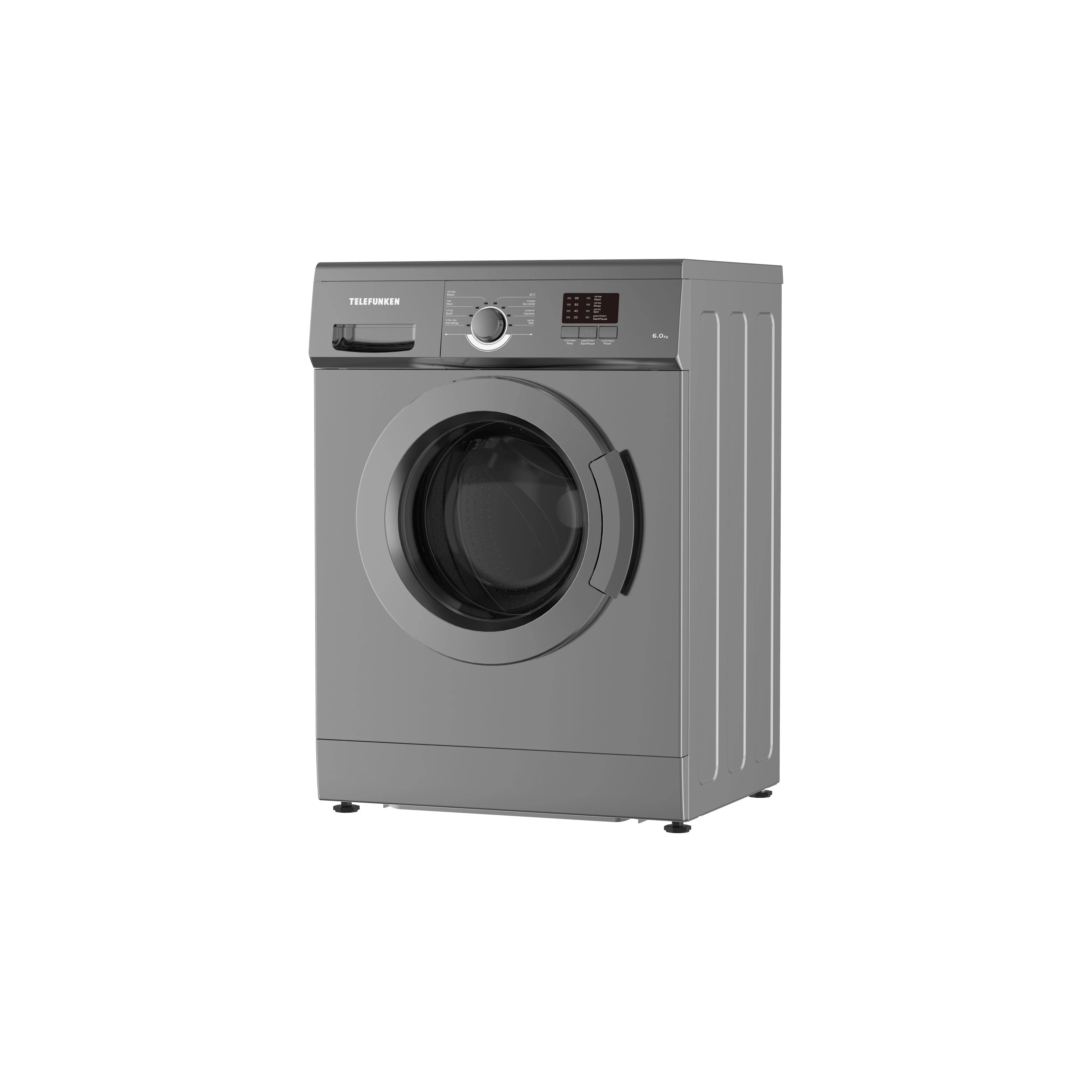 מכונת כביסה 6 ק"ג אפור דגם TWM600A7-DS של TELEFUNKEN - Image 2