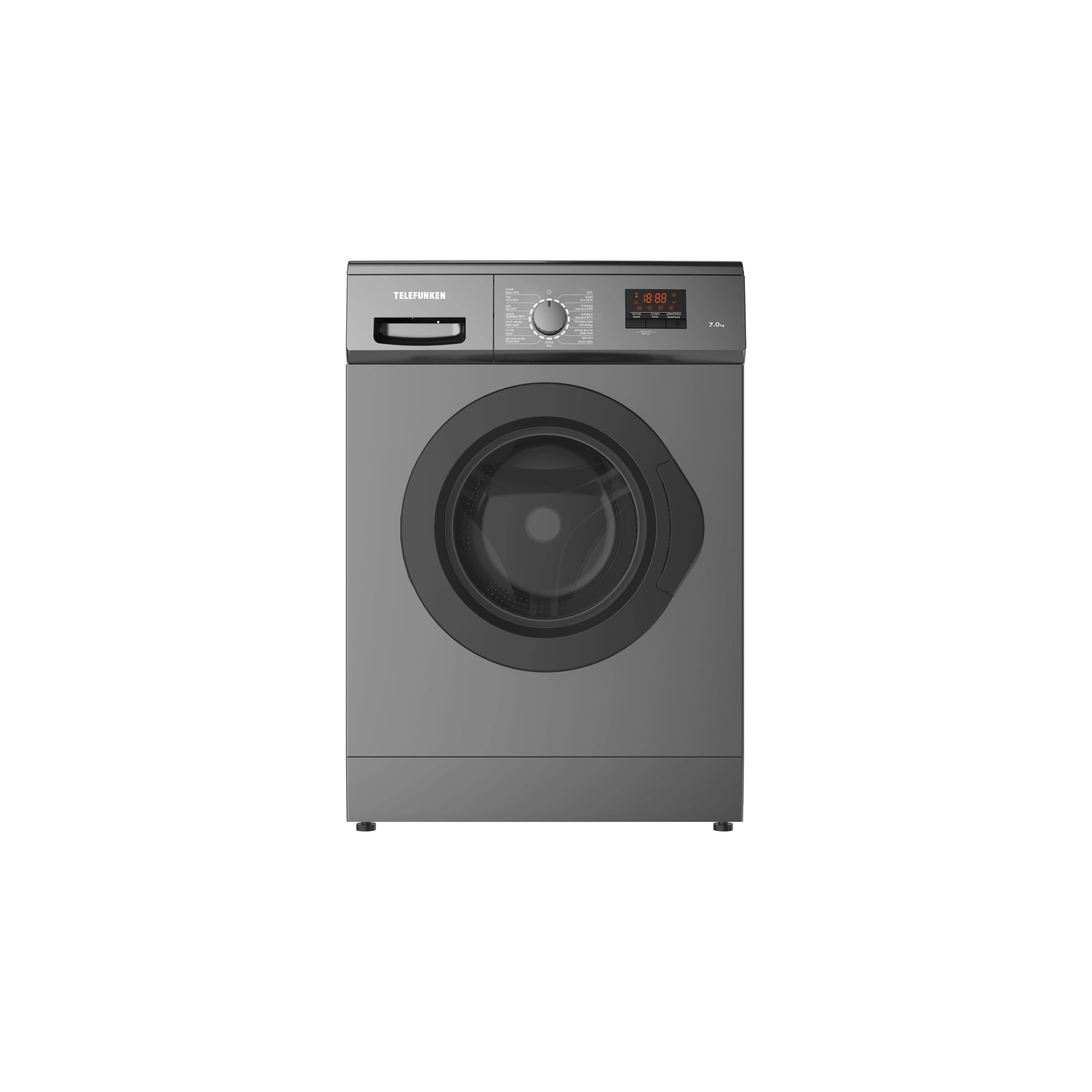 מכונת כביסה 7 ק"ג אפור דגם TWM700Q7 של TELEFUNKEN - Image 4