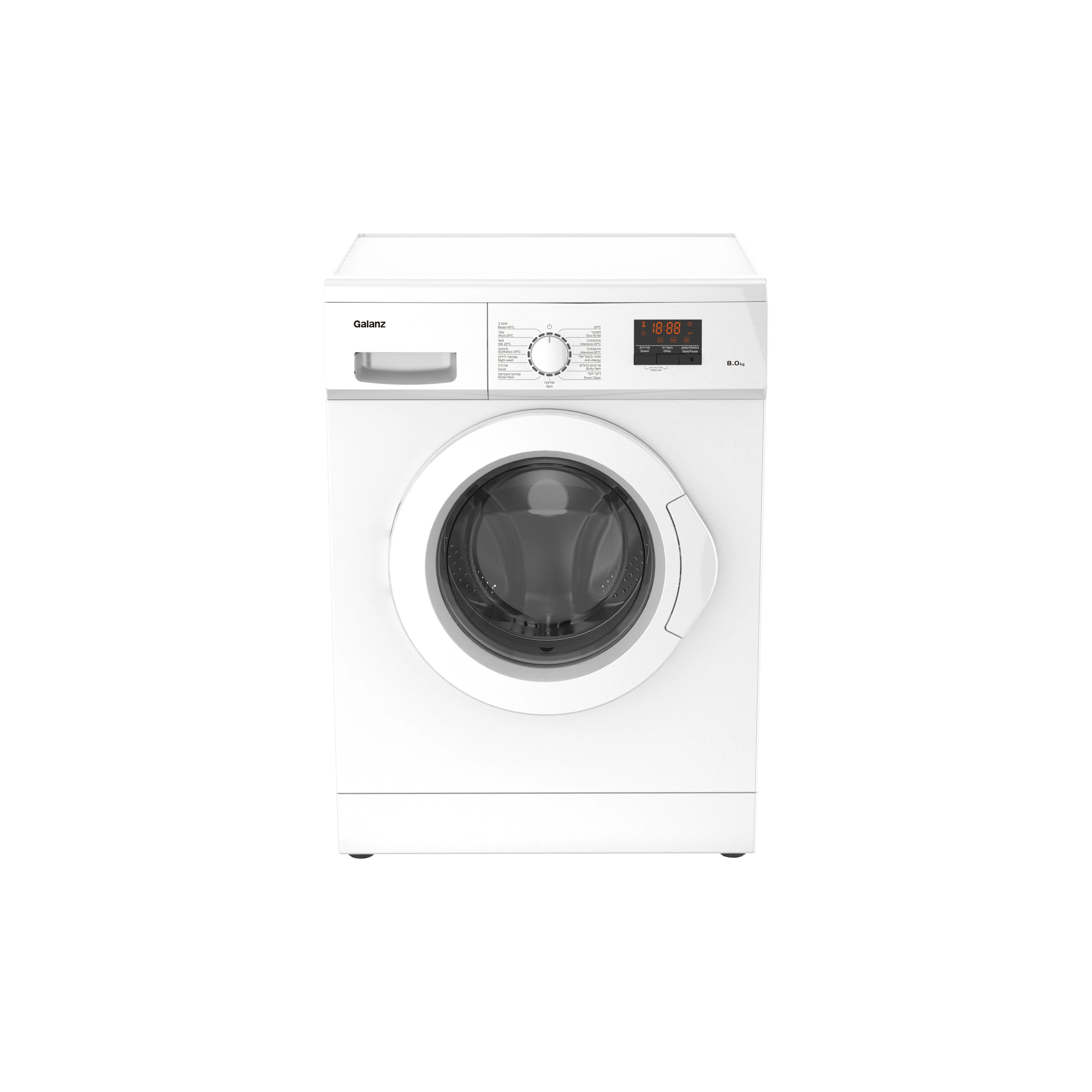 מכונת כביסה 8 ק"ג לבן דגם GL8-WMQ8W של GALANZ - Image 4