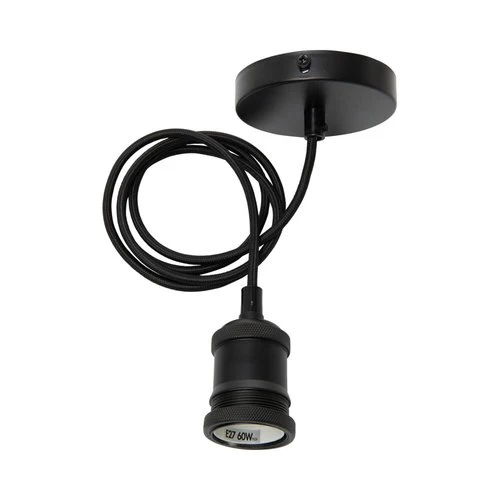 גוף תאורה דקורטיבי תלוי 1.5 מ' שחור מט - Image 3