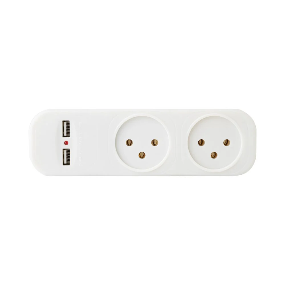 מפצל 2 שקעים+2 - USB3.1A