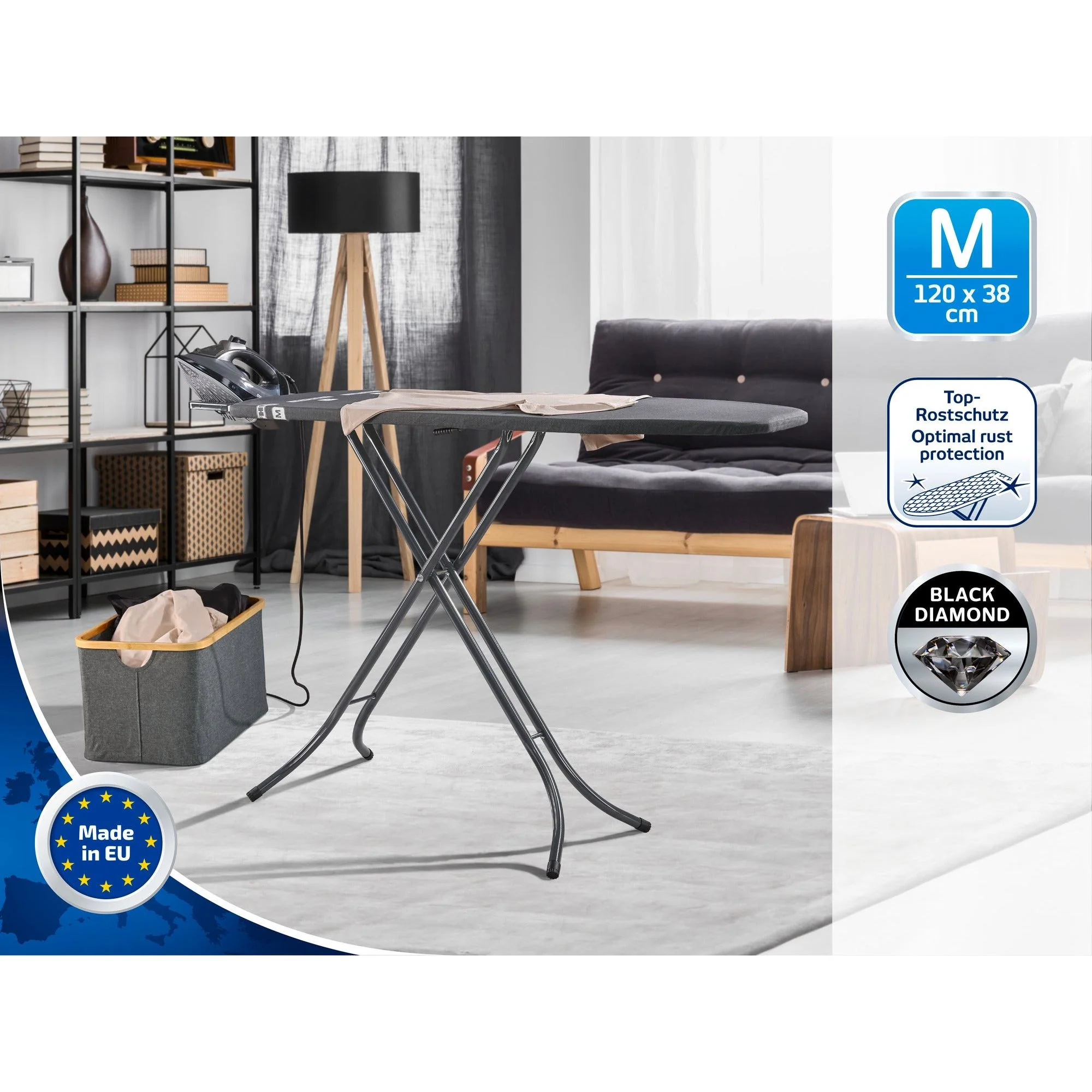 שולחן גיהוץ מקצועי Classic M Black Diamond - Image 2