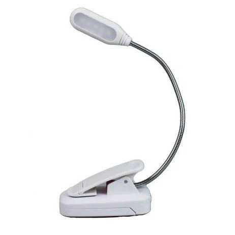 מנורת קליפס גמישה 3W לבן 3xAAA דגם OM-CLIPSLIGHT-WH - Image 2