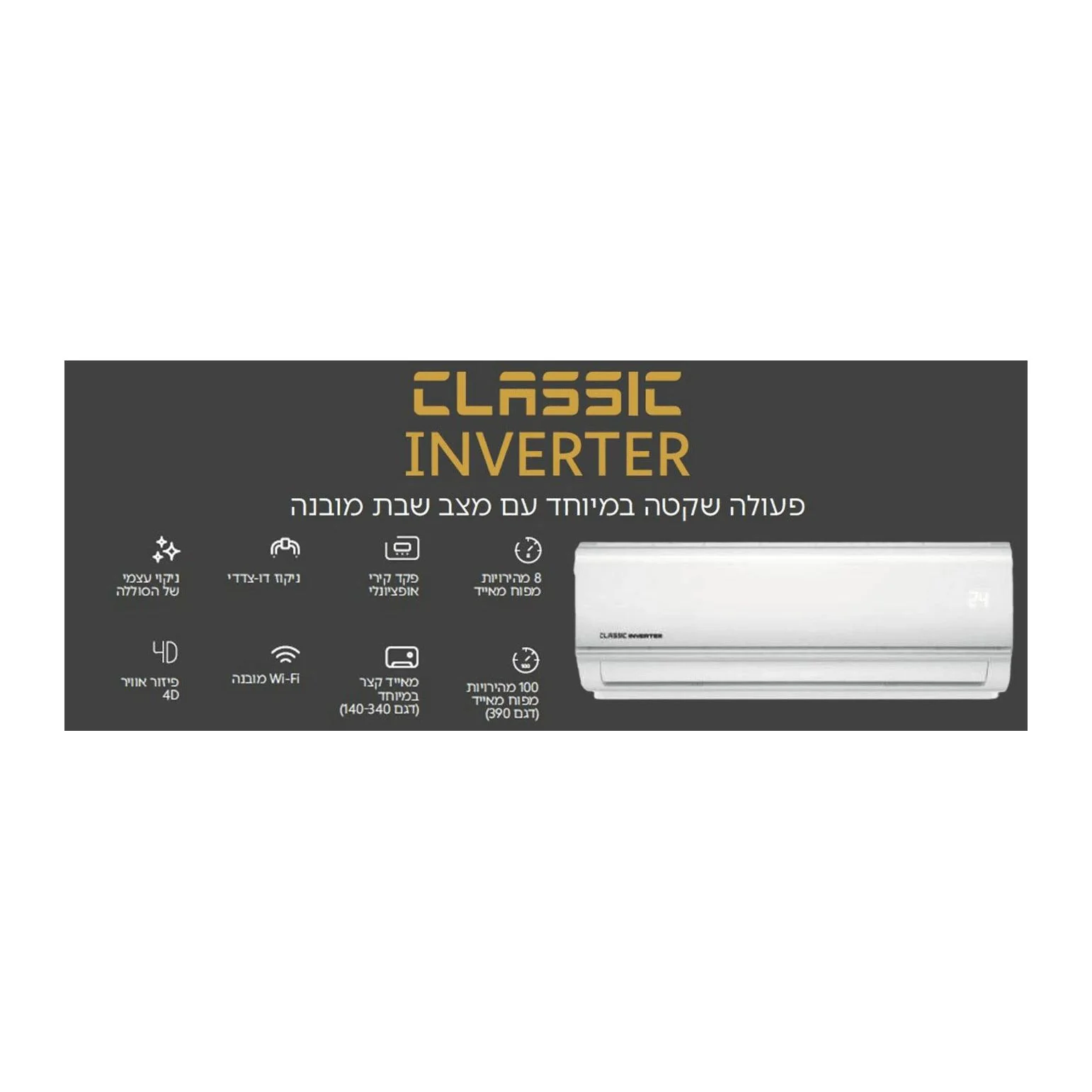 מזגן עילי אלקטרה ELECTRA CLASSIC INVERTER 170 - Image 5